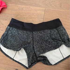 Lululemon Athletica Black and Gray Athletic Shorts